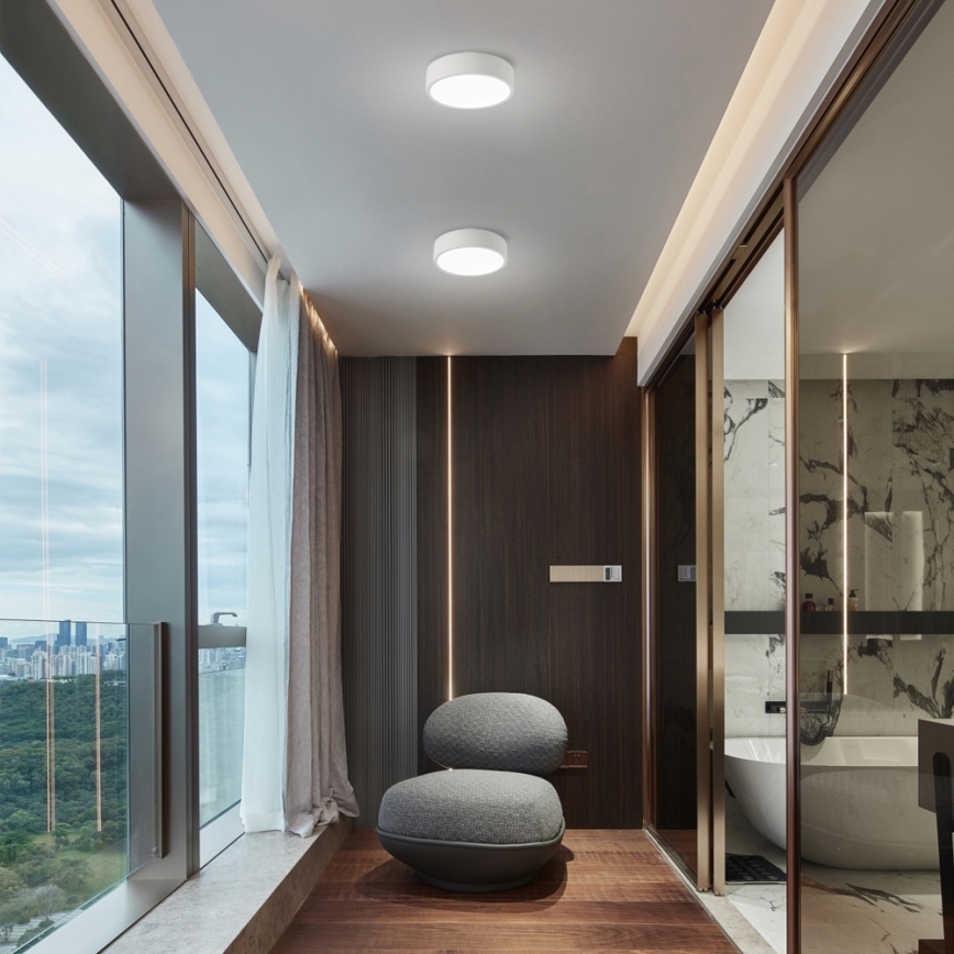 Brilagi - LED prigušiva plafonsko svetlo POOL LED/18W/230V 3000-6000K 20 cm belo + daljinski upravljač