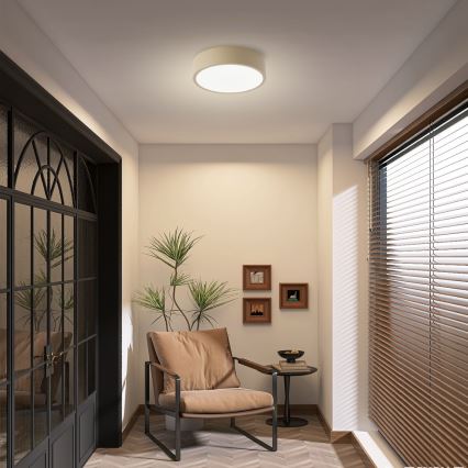 Brilagi - LED prigušiva plafonska lampa POOL LED/18W/230V 3000-6000K 20 cm bež + daljinski upravljač