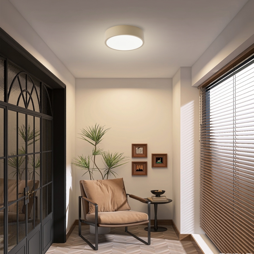 Brilagi - LED prigušiva plafonska lampa POOL LED/18W/230V 3000-6000K 20 cm bež + daljinski upravljač