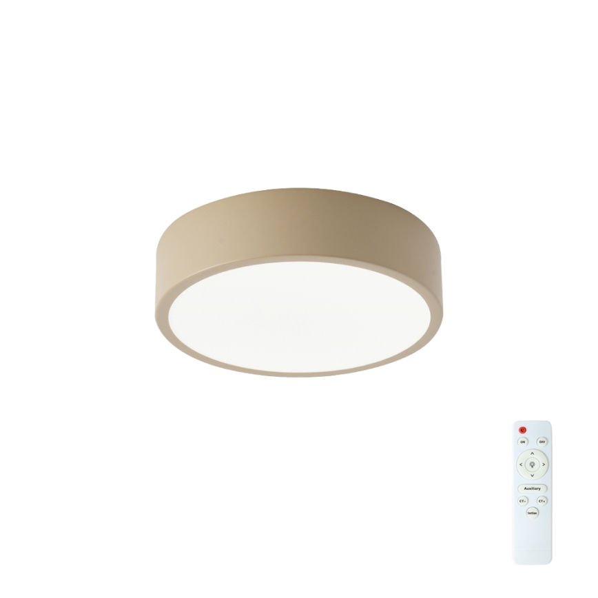Brilagi - LED prigušiva plafonska lampa POOL LED/18W/230V 3000-6000K 20 cm bež + daljinski upravljač