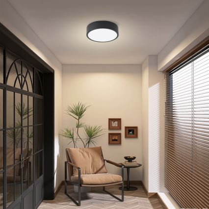 Brilagi - LED prigušiva stropna lampa POOL LED/18W/230V 3000-6000K 20 cm crna + daljinski upravljač