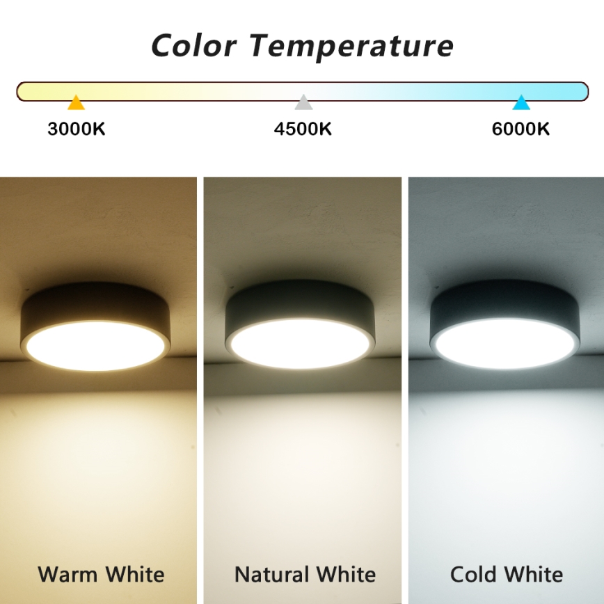 Brilagi - LED prigušiva stropna lampa POOL LED/18W/230V 3000-6000K 20 cm crna + daljinski upravljač