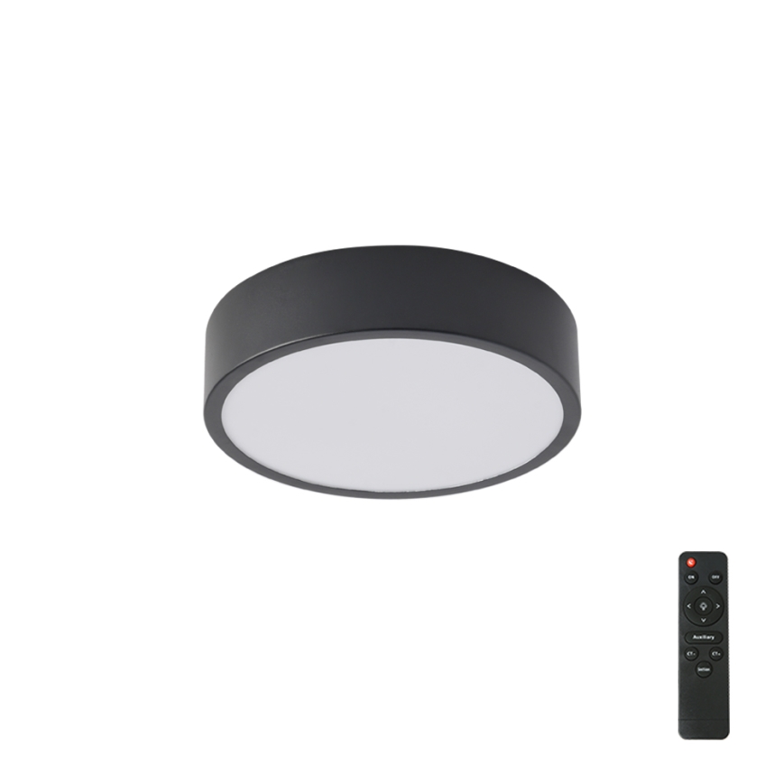 Brilagi - LED prigušiva stropna lampa POOL LED/18W/230V 3000-6000K 20 cm crna + daljinski upravljač