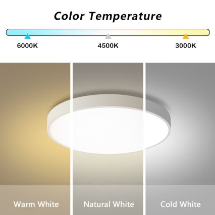 Brilagi - LED prigušiva stropna svetiljka POOL LED/60W/230V 3000-6000K pr. 60 cm bela + daljinski upravljač