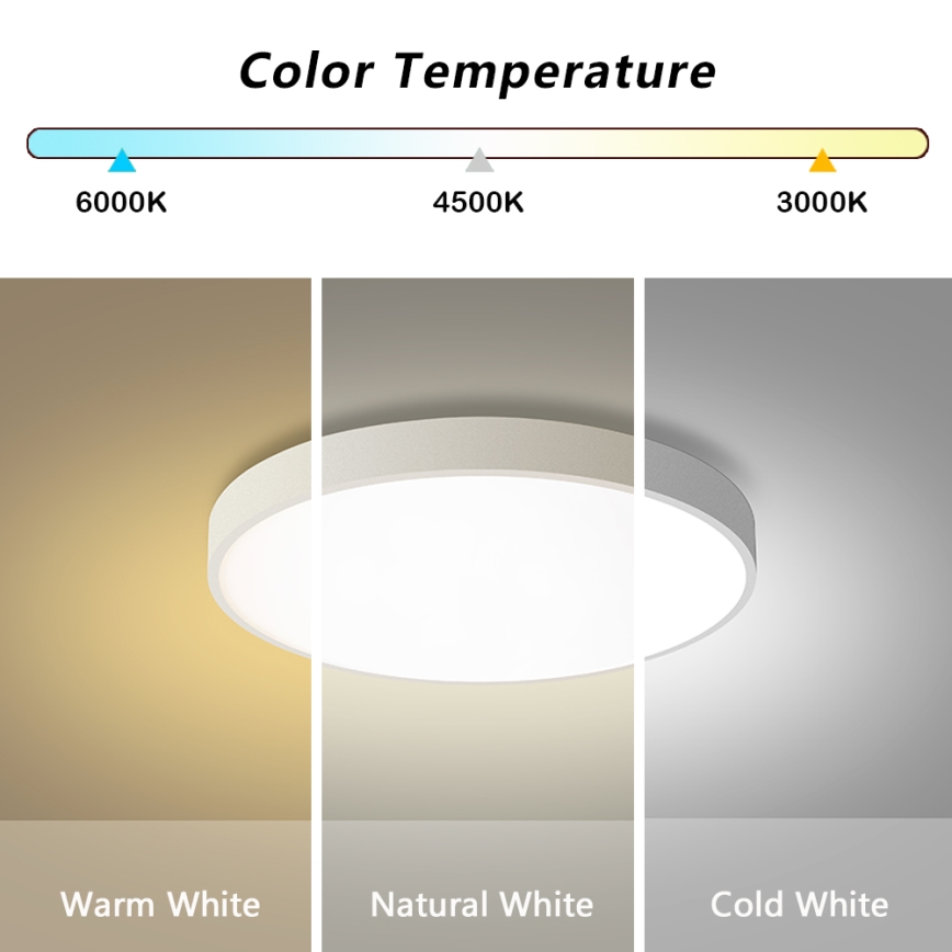 Brilagi - LED prigušiva stropna svetiljka POOL LED/60W/230V 3000-6000K pr. 60 cm bela + daljinski upravljač