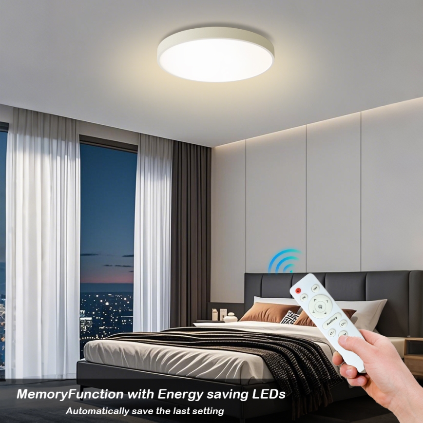 Brilagi - LED prigušiva stropna svetiljka POOL LED/60W/230V 3000-6000K pr. 60 cm bela + daljinski upravljač