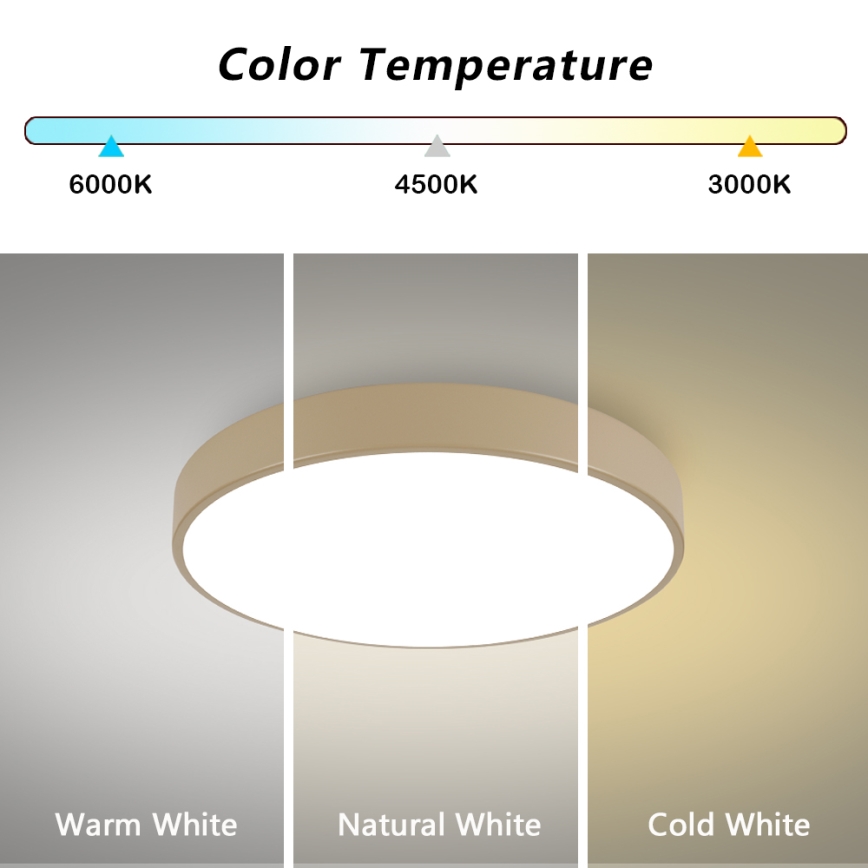 Brilagi - LED prigušiva stropna lampa POOL LED/60W/230V 3000-6000K prečnika 60 cm bež + daljinski upravljač