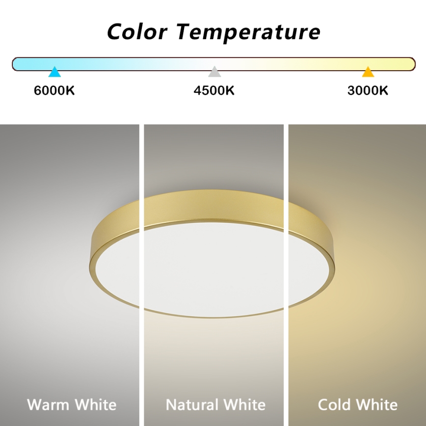 Brilagi - LED prigušiva plafonska lampa POOL LED/60W/230V 3000-6000K prečnik 60 cm zlatna + daljinski upravljač