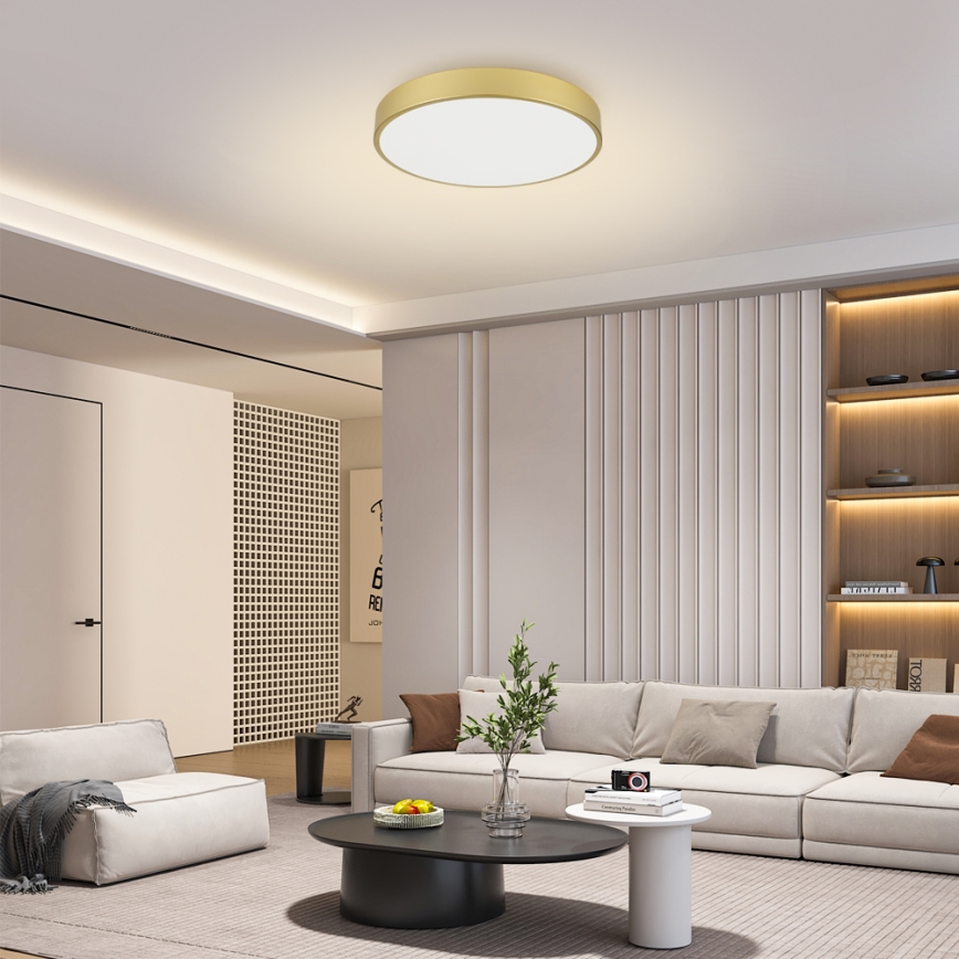 Brilagi - LED prigušiva plafonska lampa POOL LED/60W/230V 3000-6000K prečnik 60 cm zlatna + daljinski upravljač