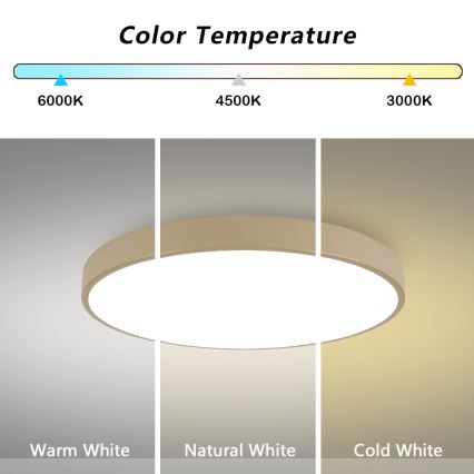 Brilagi - LED prigušiva stropno svetlo POOL SMART LED/100W/230V 3000-6000K 80 cm bež Wi-Fi Tuya + daljinski upravljač