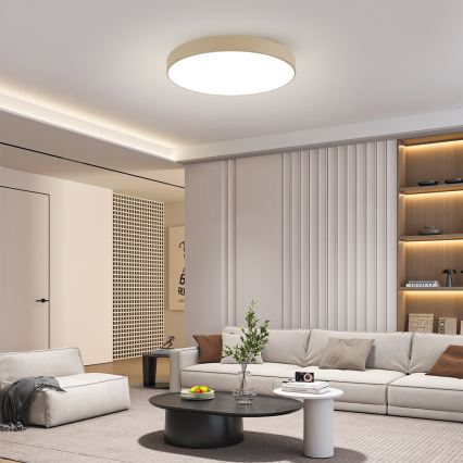 Brilagi - LED prigušiva stropno svetlo POOL SMART LED/100W/230V 3000-6000K 80 cm bež Wi-Fi Tuya + daljinski upravljač