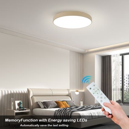 Brilagi - LED prigušiva stropno svetlo POOL SMART LED/100W/230V 3000-6000K 80 cm bež Wi-Fi Tuya + daljinski upravljač