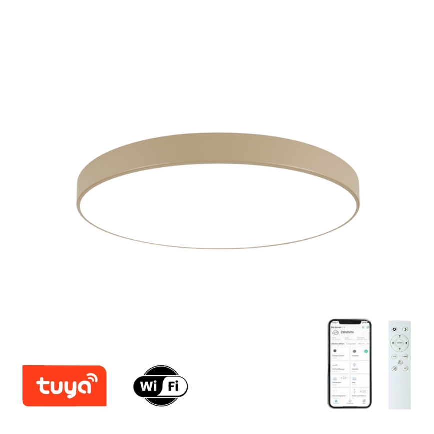 Brilagi - LED prigušiva stropno svetlo POOL SMART LED/100W/230V 3000-6000K 80 cm bež Wi-Fi Tuya + daljinski upravljač