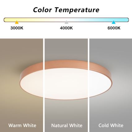 BRILAGI - LED prigušiva stropna svetiljka POOL SMART LED/100W/230V 3000-6000K pr. 80 cm Wi-Fi Tuya bakarna + daljinski upravljač