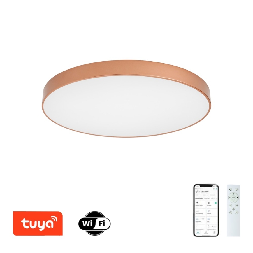 BRILAGI - LED prigušiva stropna svetiljka POOL SMART LED/100W/230V 3000-6000K pr. 80 cm Wi-Fi Tuya bakarna + daljinski upravljač