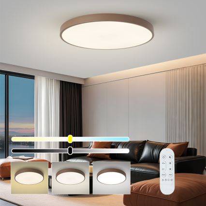 Brilagi - LED prigušiva svetiljka POOL SMART LED/100W/230V preč. 80 cm Wi-Fi Tuya + daljinskim upravljačem braon