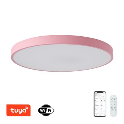 Brilagi - LED prigušiva svetiljka POOL SMART LED/100W/230V prečnik 80 cm Wi-Fi Tuya + daljinski upravljač ružičasta