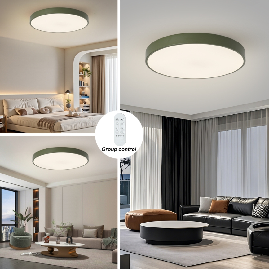 Brilagi - prigušiva LED svetiljka POOL SMART LED/100W/230V Ø 80 cm Wi-Fi Tuya + daljinski upravljač, zelena