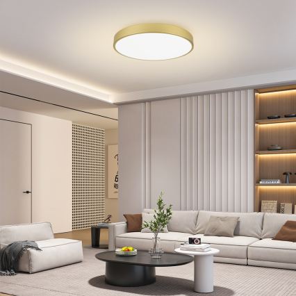 Brilagi - prigušiva LED plafonska svetiljka POOL SMART LED/100W/230V 3000-6000K 80 cm zlatna Wi-Fi Tuya + daljinski upravljač