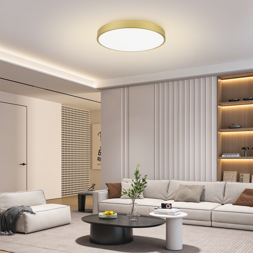Brilagi - prigušiva LED plafonska svetiljka POOL SMART LED/100W/230V 3000-6000K 80 cm zlatna Wi-Fi Tuya + daljinski upravljač