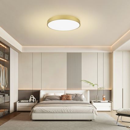 Brilagi - prigušiva LED plafonska svetiljka POOL SMART LED/100W/230V 3000-6000K 80 cm zlatna Wi-Fi Tuya + daljinski upravljač