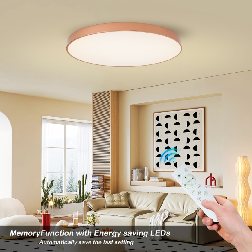 BRILAGI - LED prigušiva plafonska svetiljka POOL SMART LED/128W/230V 100 cm 3000-6000K Wi-Fi Tuya bronzana + daljinsko upravljanje