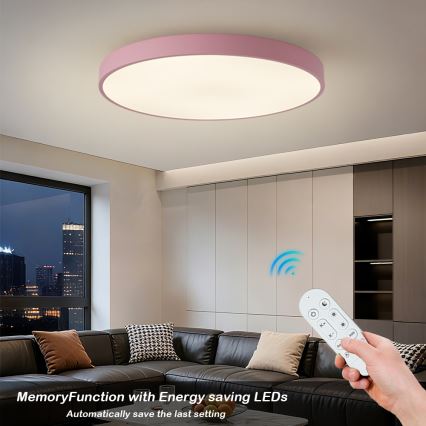 Brilagi - LED prigušiva svetiljka POOL SMART LED/128W/230V, prečnik 100 cm, Wi‑Fi Tuya + daljinsko upravljanje, ružičasta