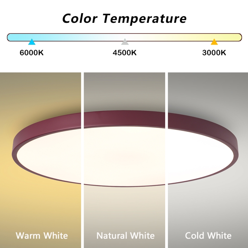 Brilagi - LED prigušiva svetiljka POOL SMART LED/128W/230V Ø 100 cm Wi-Fi Tuya + daljinsko upravljanje bordo