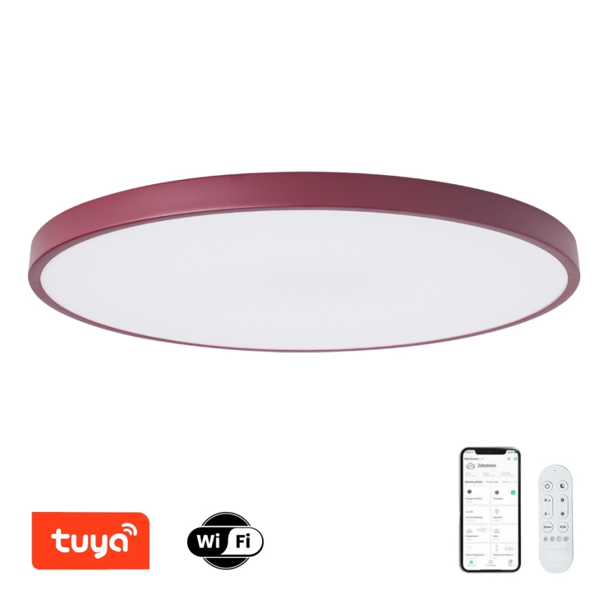 Brilagi - LED prigušiva svetiljka POOL SMART LED/128W/230V Ø 100 cm Wi-Fi Tuya + daljinsko upravljanje bordo