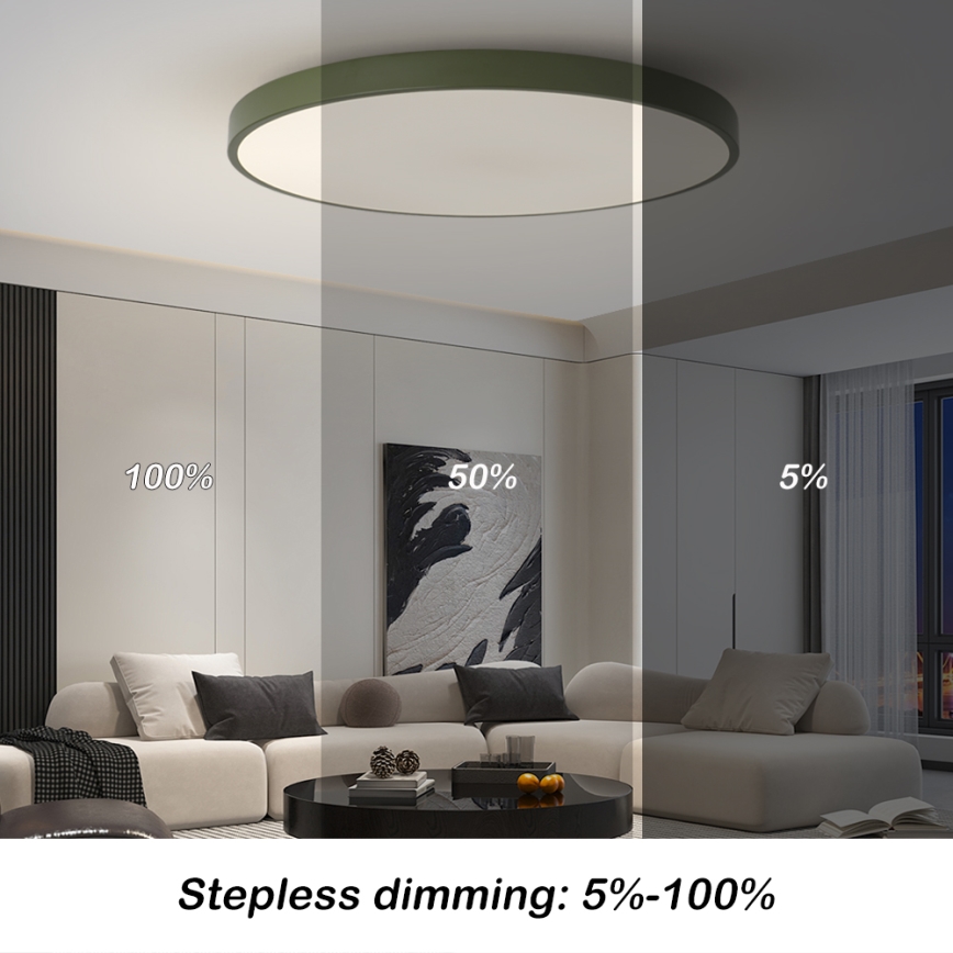 Brilagi - LED prigušiva svetiljka POOL SMART LED/128W/230V prečnik 100 cm 3000-6000K Wi-Fi Tuya + daljinski upravljač zelena