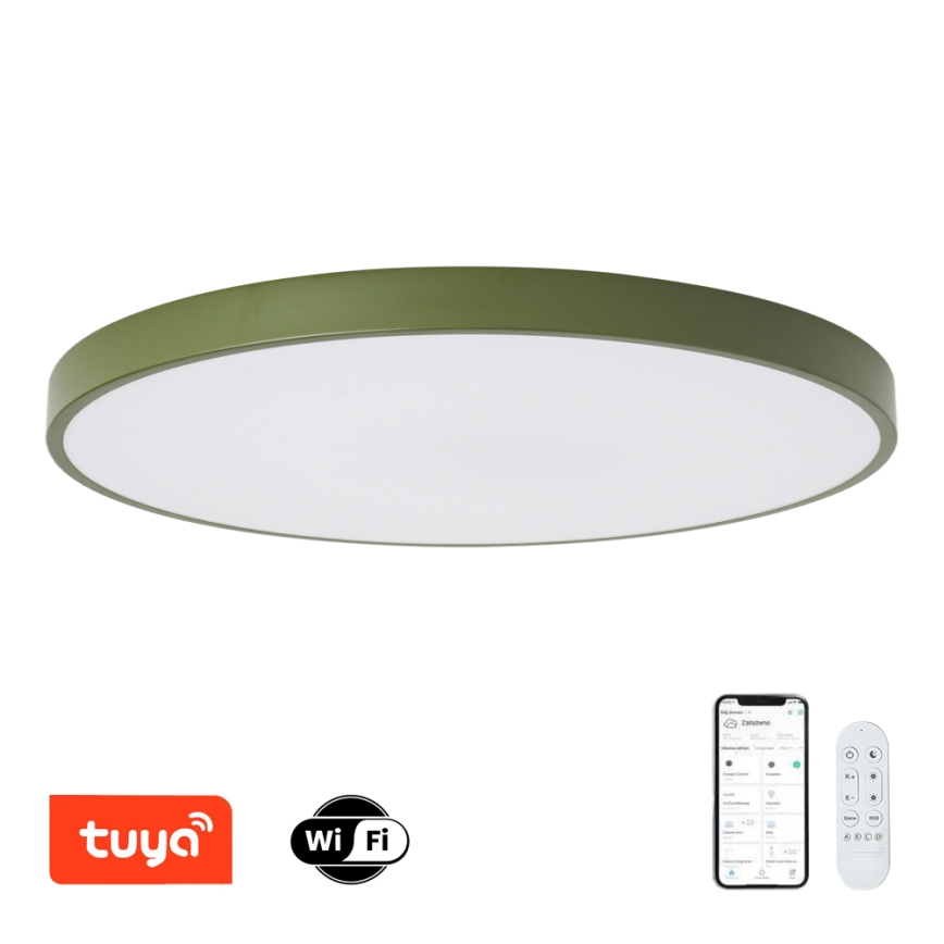 Brilagi - LED prigušiva svetiljka POOL SMART LED/128W/230V prečnik 100 cm 3000-6000K Wi-Fi Tuya + daljinski upravljač zelena
