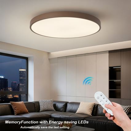 Brilagi - LED prigušiva svetiljka POOL SMART LED/128W/230V prečnik 100 cm Wi-Fi Tuya + daljinski upravljač braon