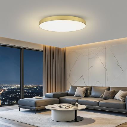 Brilagi - LED prigušiva plafonska svetiljka POOL SMART LED/128W/230V 3000-6000K 100 cm zlatna Wi-Fi Tuya + daljinski upravljač
