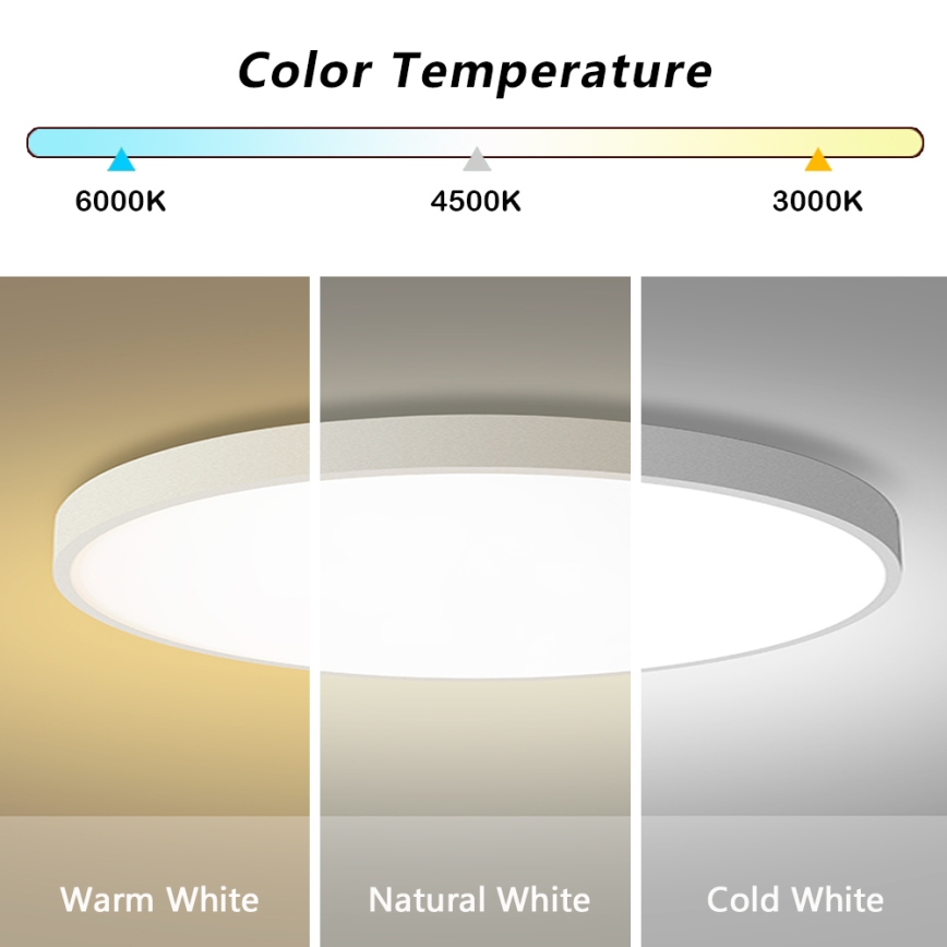 Brilagi - LED prigušiva stropna svetiljka POOL SMART LED/128W/230V 3000-6000K prečnika 100 cm Wi-Fi Tuya, bela + daljinski upravljač