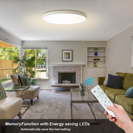 Brilagi - LED prigušiva stropna svetiljka POOL SMART LED/128W/230V 3000-6000K prečnika 100 cm Wi-Fi Tuya, bela + daljinski upravljač