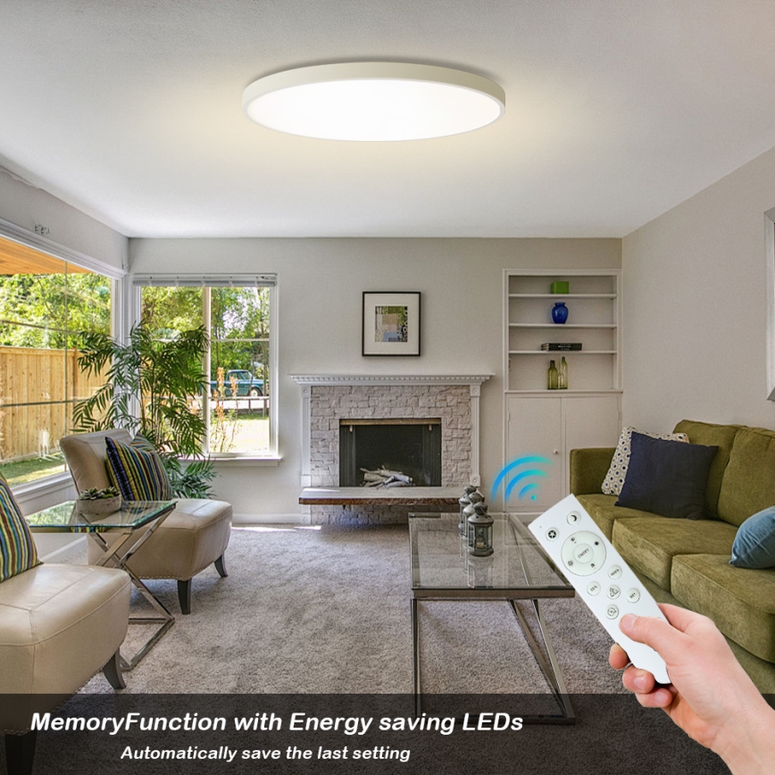 Brilagi - LED prigušiva stropna svetiljka POOL SMART LED/128W/230V 3000-6000K prečnika 100 cm Wi-Fi Tuya, bela + daljinski upravljač