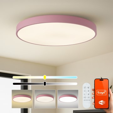 Brilagi - LED prigušiva svetiljka POOL SMART LED/128W/230V, prečnik 100 cm, Wi‑Fi Tuya + daljinsko upravljanje, ružičasta