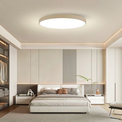 Brilagi - LED prigušiva plafonska svetiljka POOL SMART LED/180W/230V 3000-6000K 120 cm bež Wi-Fi Tuya + daljinski upravljač