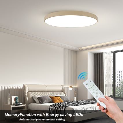 Brilagi - LED prigušiva plafonska svetiljka POOL SMART LED/180W/230V 3000-6000K 120 cm bež Wi-Fi Tuya + daljinski upravljač