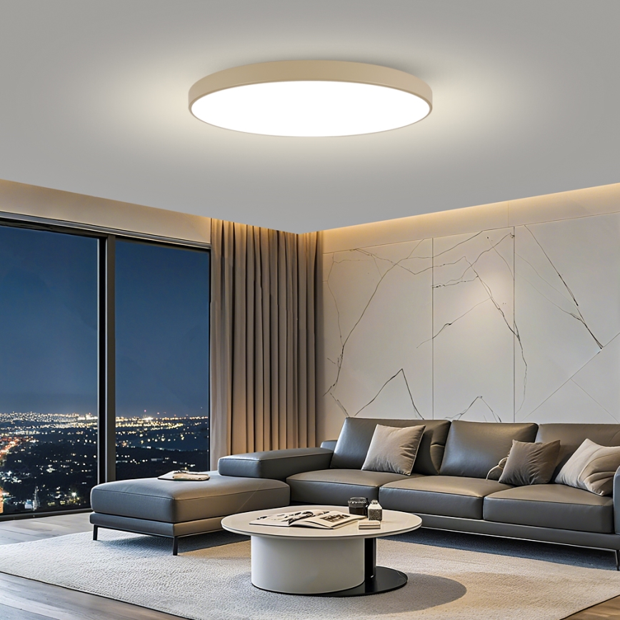 Brilagi - LED prigušiva plafonska svetiljka POOL SMART LED/180W/230V 3000-6000K 120 cm bež Wi-Fi Tuya + daljinski upravljač