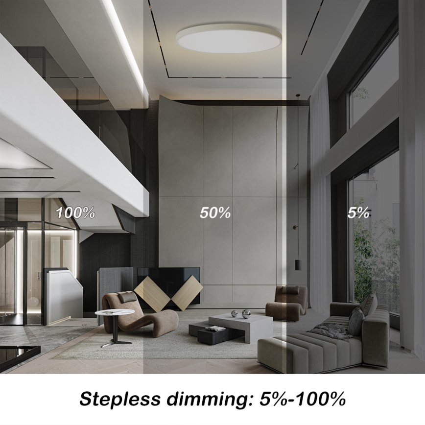 Brilagi - LED prigušiva plafonska svetiljka POOL SMART LED/180W/230V 3000-6000K pr. 120 cm Wi-Fi Tuya bela + daljinski upravljač