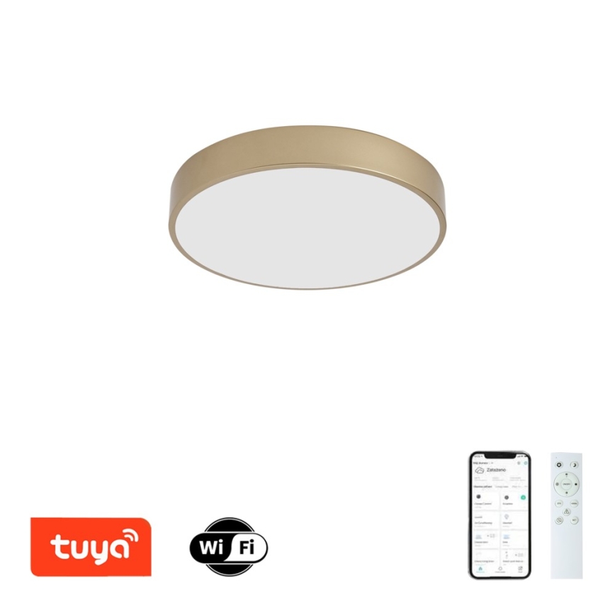 BRILAGI - LED Prigušiva stropna svetiljka POOL SMART LED/48W/230V 3000-6000K pr. 40 cm Wi-Fi Tuya zlatna + daljinski upravljač
