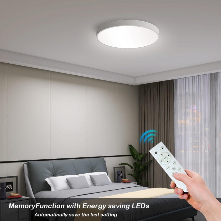 Brilagi - LED prigušiva plafonska lampa POOL SMART LED/48W/230V 40 cm 3000-6000K Wi-Fi Tuya + daljinski upravljač bela