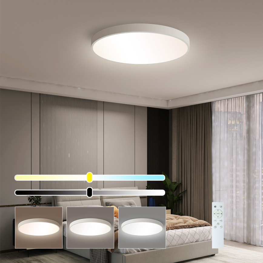 Brilagi - LED prigušiva stropna svetiljka POOL SMART LED/60W/230V 3000-6000K 50 cm + daljinski upravljač bela