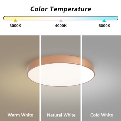 BRILAGI - LED prigušiva plafonska lampa POOL SMART LED/60W/230V 3000-6000K prečnik 50 cm Wi-Fi Tuya bronzana + daljinski upravljač