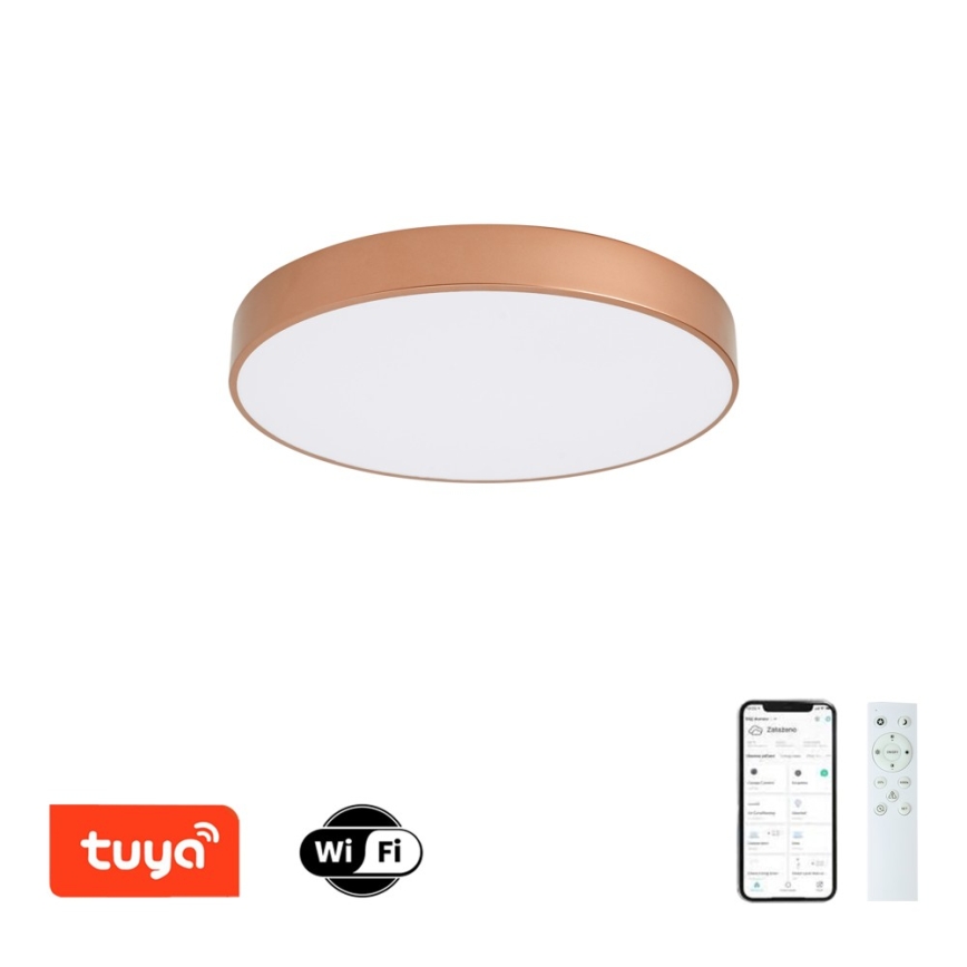 BRILAGI - LED prigušiva plafonska lampa POOL SMART LED/60W/230V 3000-6000K prečnik 50 cm Wi-Fi Tuya bronzana + daljinski upravljač