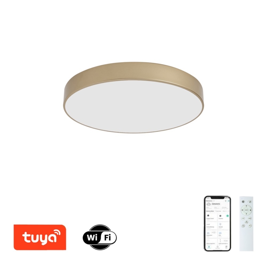 BRILAGI - LED prigušiva plafonska svetiljka POOL SMART LED/60W/230V 3000-6000K prečnik 50 cm Wi-Fi Tuya zlatna + daljinski upravljač