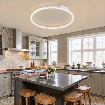 Brilagi - LED prigušiva stropna svetiljka PORTOFINO LED/60W/230V 3000-6000K prečnik 80 cm srebrna + daljinski upravljač