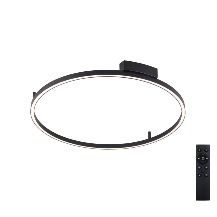 Brilagi - prigušiva stropna LED svetiljka PORTOFINO LED/60W/230V 3000-6000K prečnik 80 cm crna + daljinski upravljač