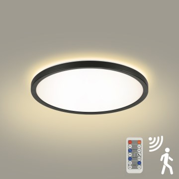 Brilagi - LED prigušiva svetiljka sa senzorom pokreta i sumraka ULTRA SLIM LED/18W/230V prečnik 30 cm + daljinski upravljač